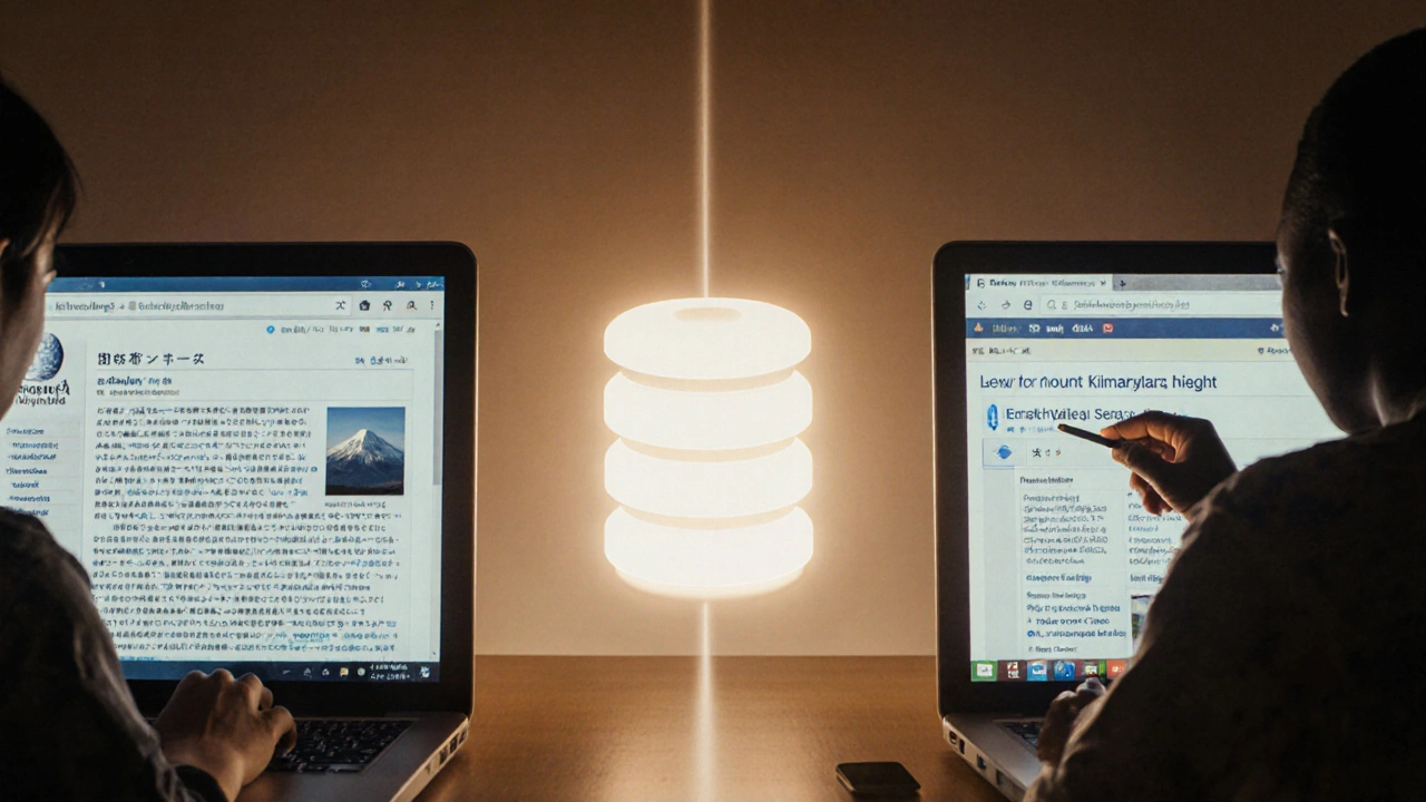 Editors in Tokyo and Nairobi updating the same fact from different locations