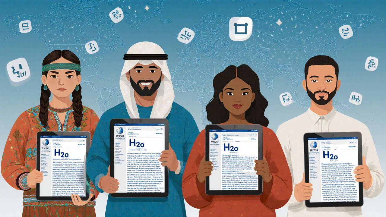 People from diverse cultures viewing identical facts in their native languages