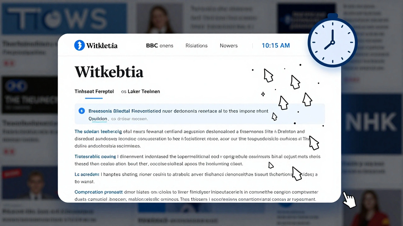 Real-time Wikipedia editing interface with citations appearing as verified sources flash on screen.