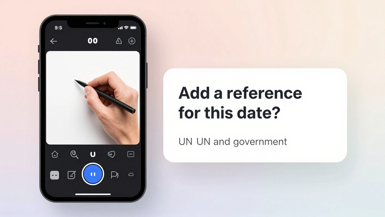 Smartphone screen showing Wikipedia visual editor with suggestion pop-up for adding a source.