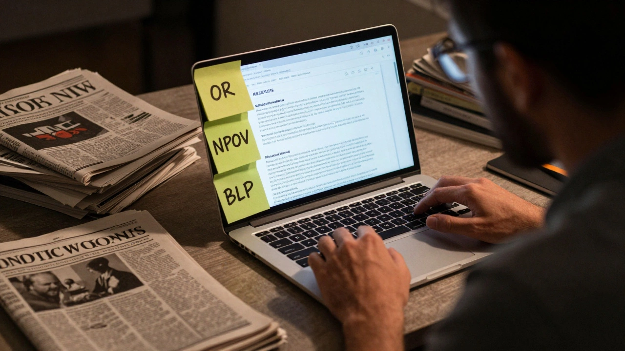 What Wikipedia Tags Mean for Journalists: OR, NPOV, and BLP