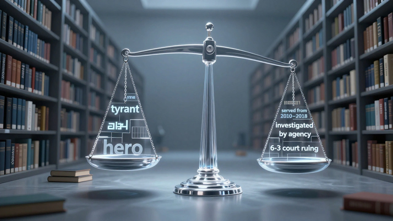 A balanced scale made of data streams, weighing emotional claims against verified facts in a quiet library setting.