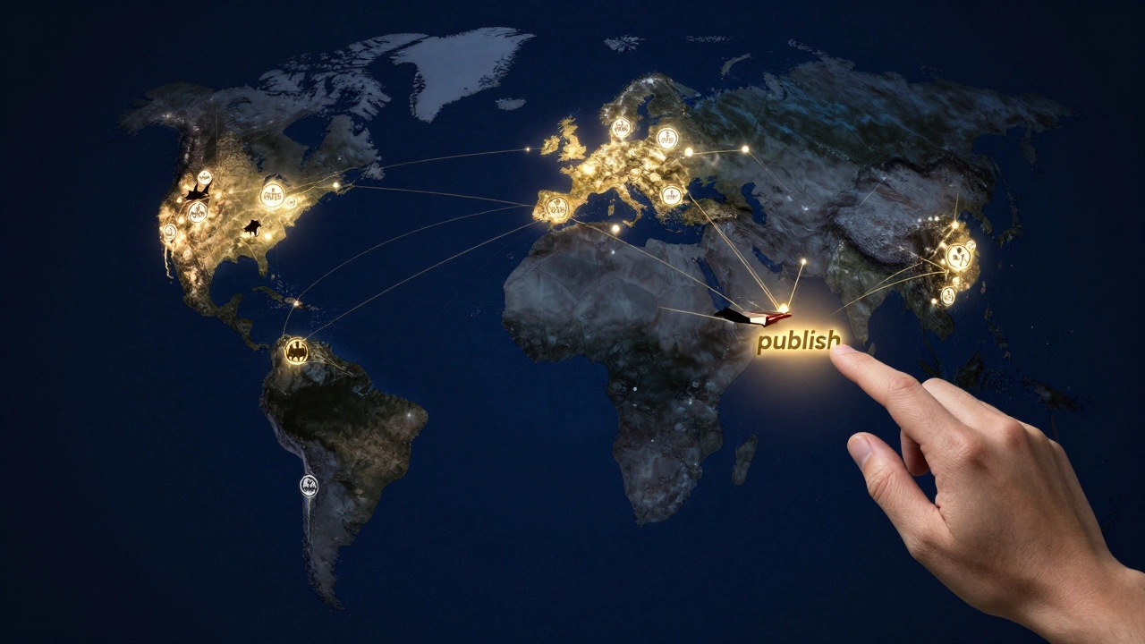 A digital globe showing uneven Wikipedia coverage, with one emerging light from a rural village in Malawi.