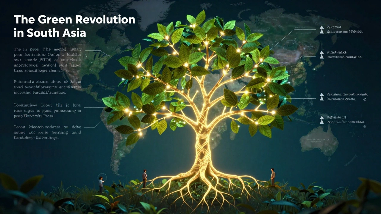 A digital tree of citations growing from a Wikipedia article, connecting global regions with peer-reviewed sources.