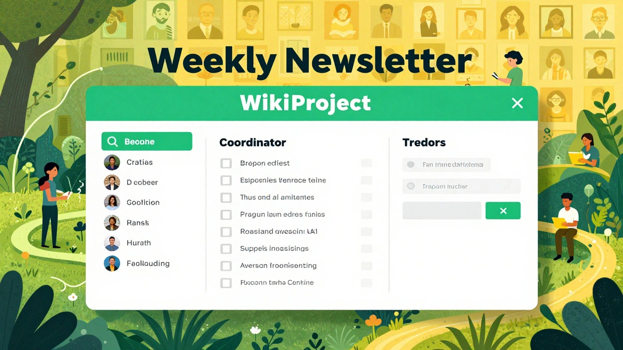 A lively WikiProject dashboard with weekly updates, new contributor tasks, and growing list of improved articles.