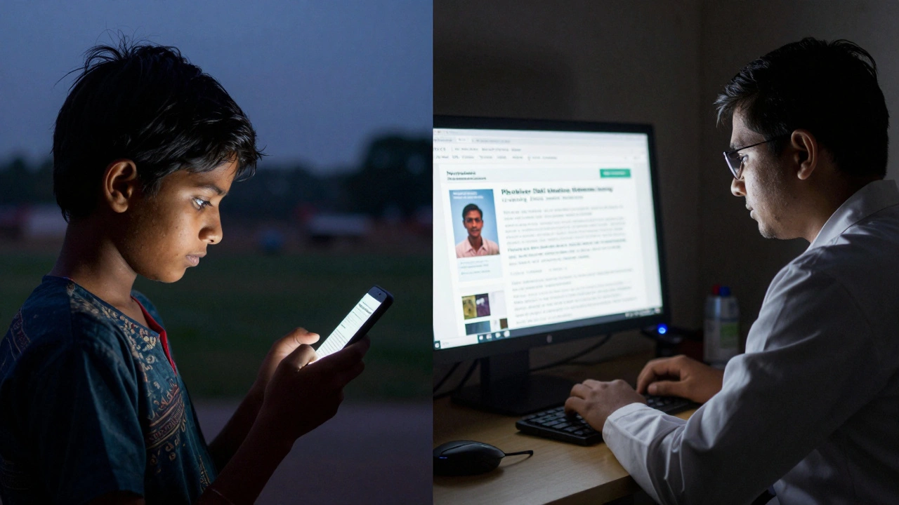 A student in Bangladesh and a researcher in Berlin reading the same Wikipedia article on different devices.
