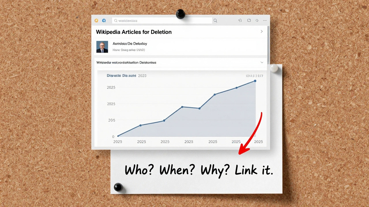 Three transparent overlays showing edit logs, data trends, and a handwritten note about sourcing on a corkboard.