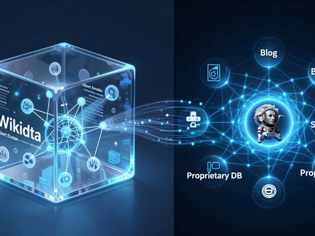 Comparing Wikidata Integration in Wikipedia and AI Encyclopedias