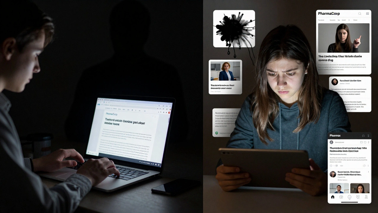 A PR worker secretly editing Wikipedia while a student unknowingly believes false medical claims spread online.