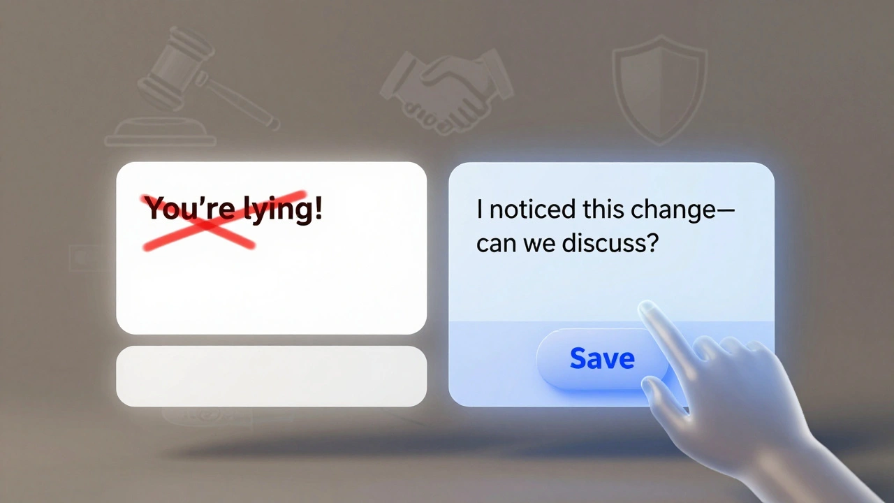 A Wikipedia talk page showing a hostile comment being replaced by a calm, respectful reply.