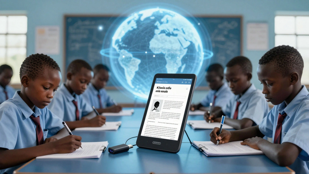 Kenyan students editing Wikipedia offline using Kiwix tool