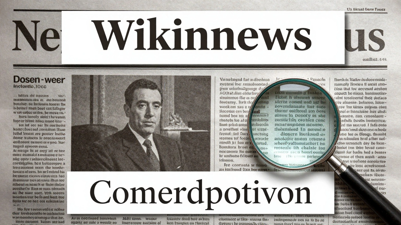 Split image: hidden correction in traditional media versus visible Wikinews correction