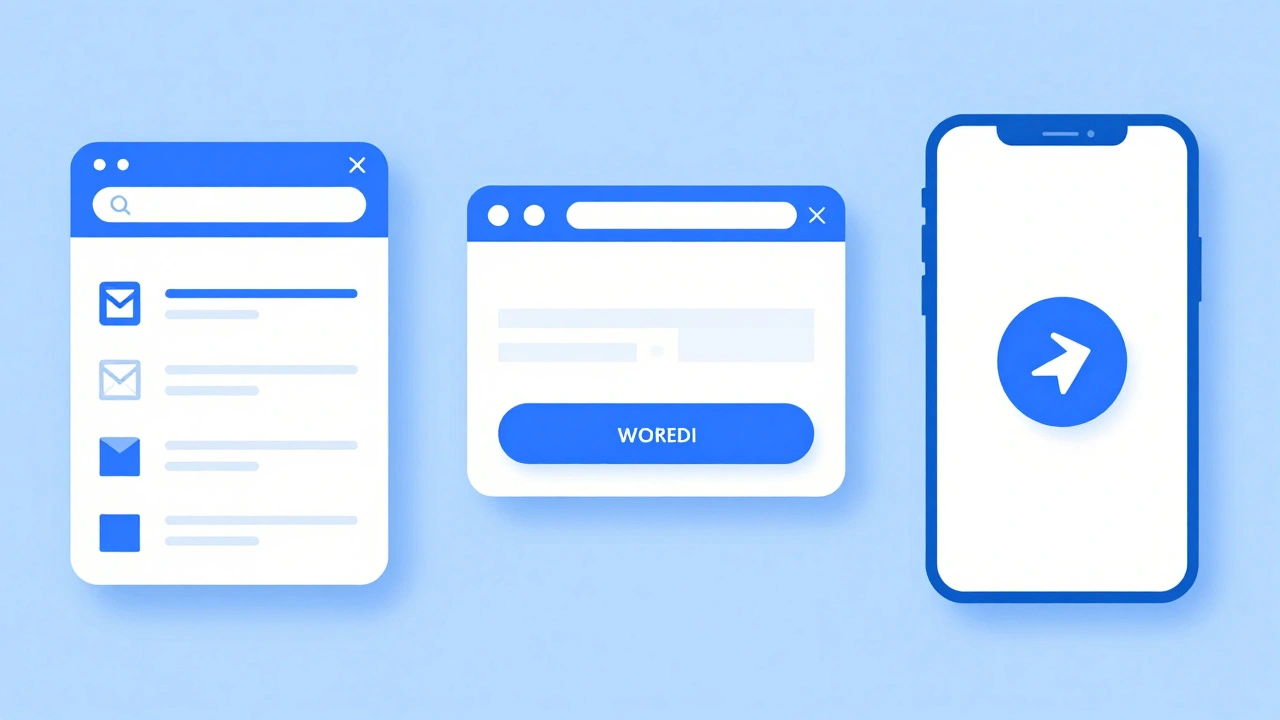 Three notification methods: email, browser alert, mobile push.