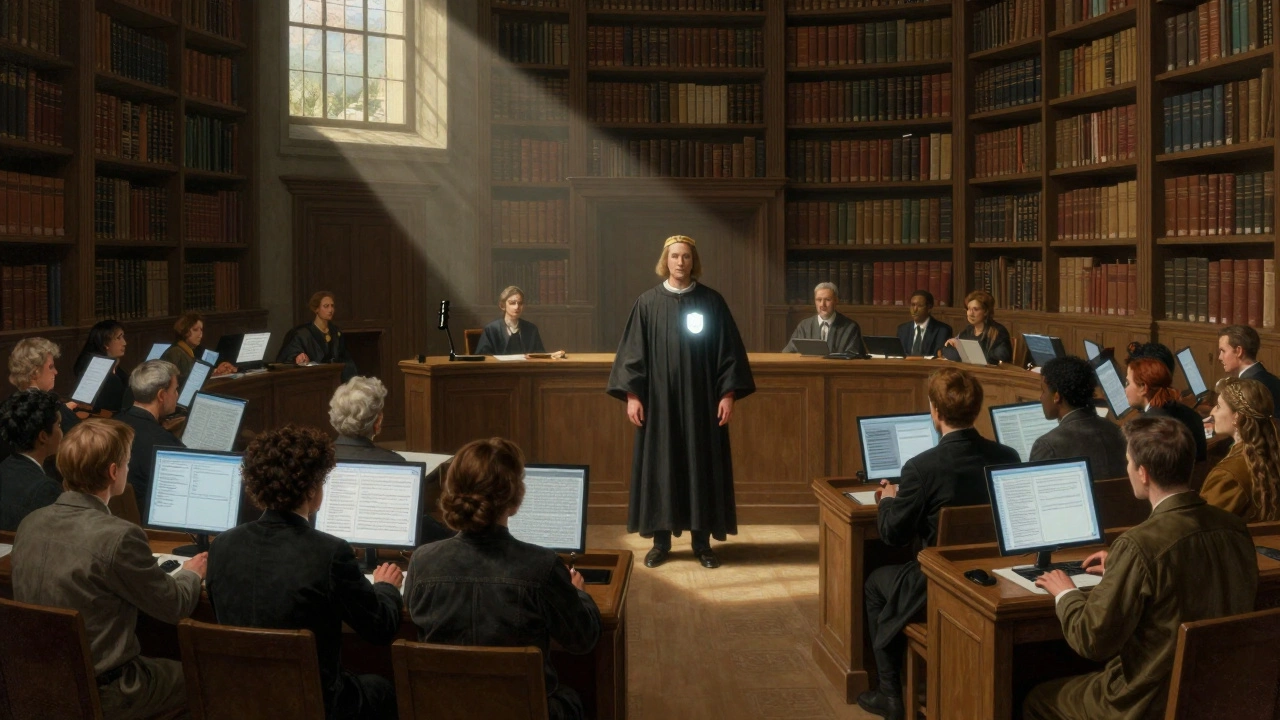 A community of editors reviewing an administrator's actions in a library setting, emphasizing accountability and transparency.