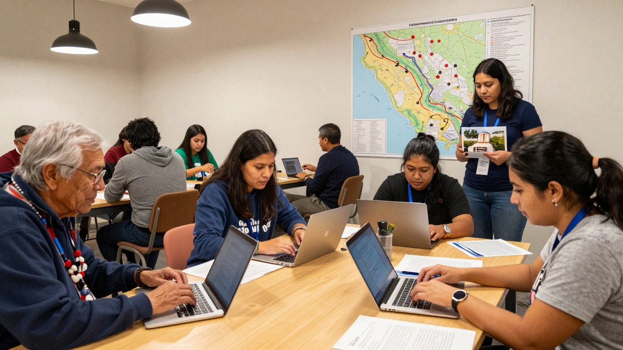 A community workshop where people of all ages work together to expand Wikipedia content about regional heritage and culture.