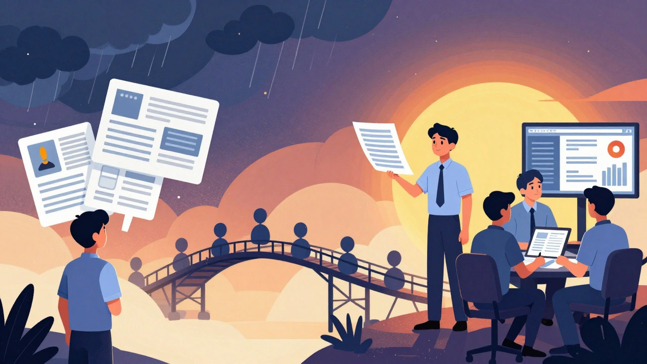 A symbolic journey from isolation to community for a student editor on Wikipedia.