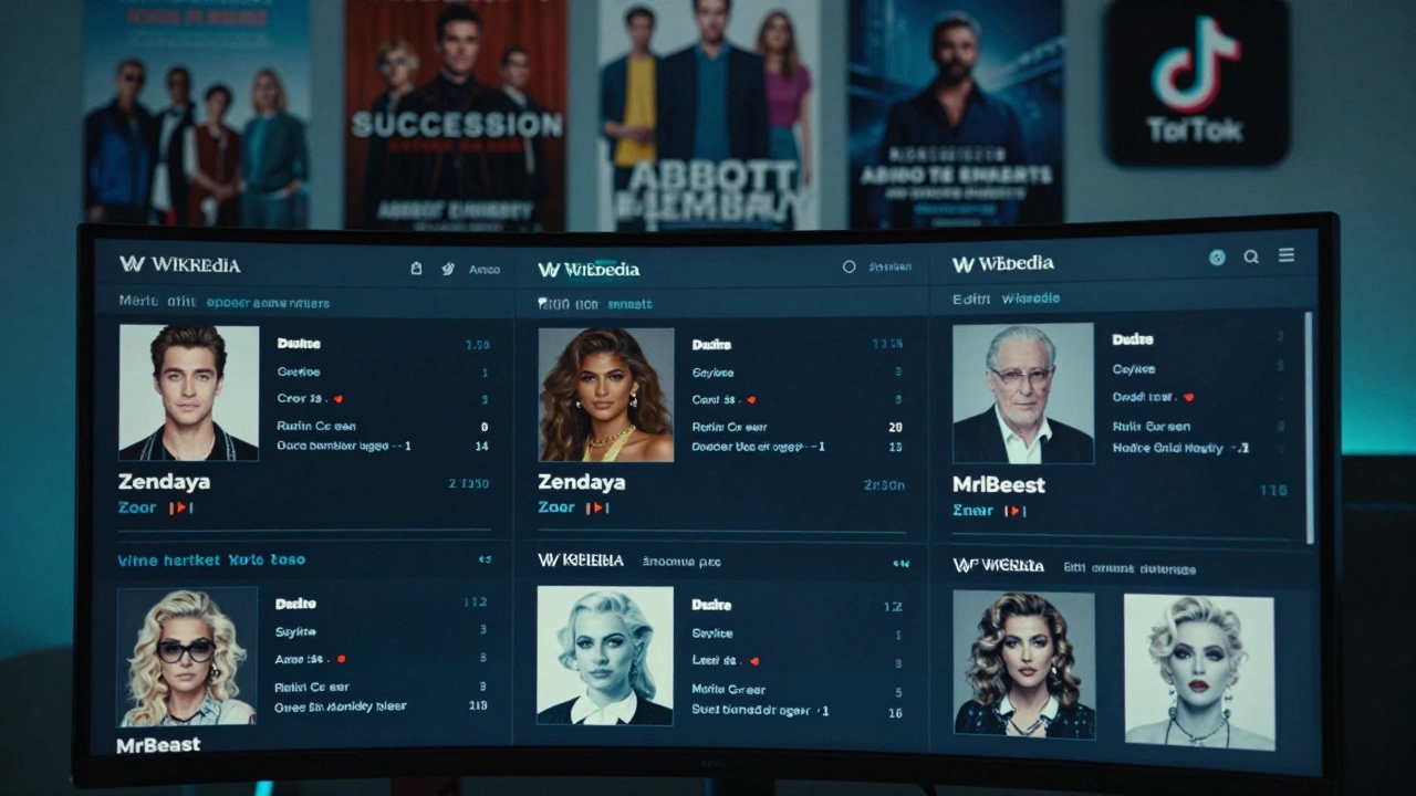 Celebrity and Entertainment Coverage Trends on Wikipedia