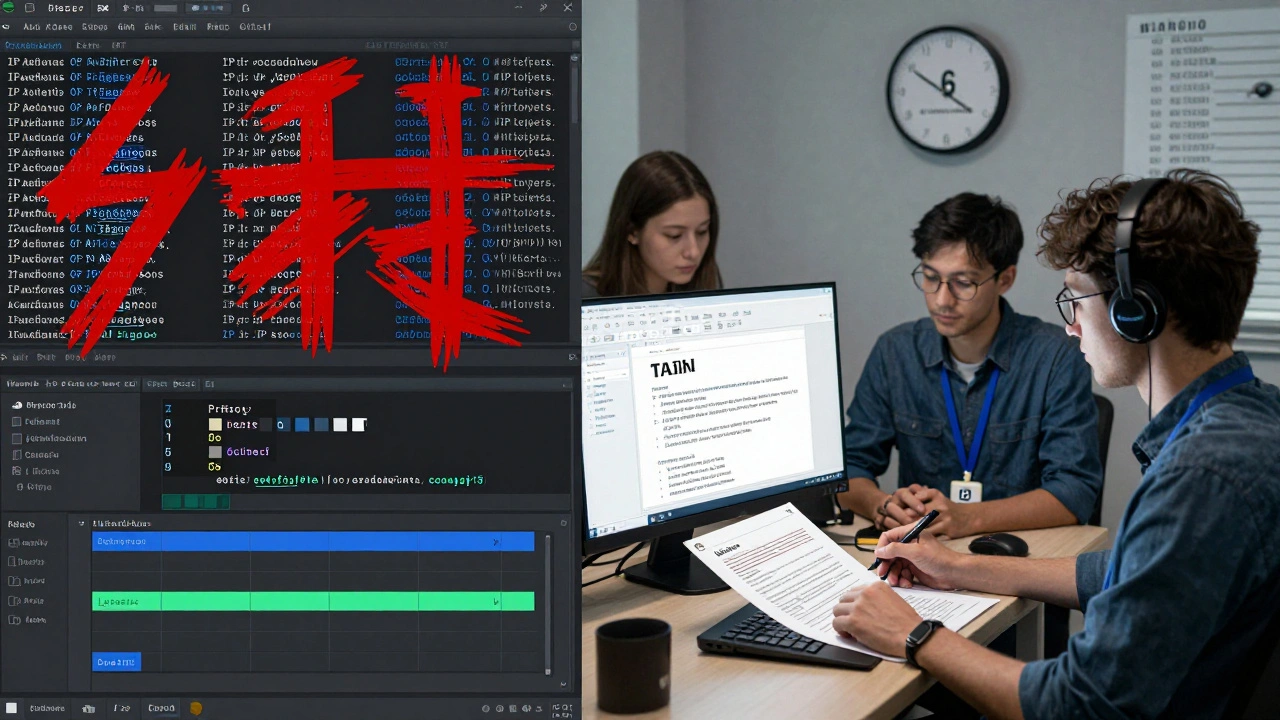 Chaotic vandalism on one side, calm expert editing on the other, showing Wikipedia protection in action.