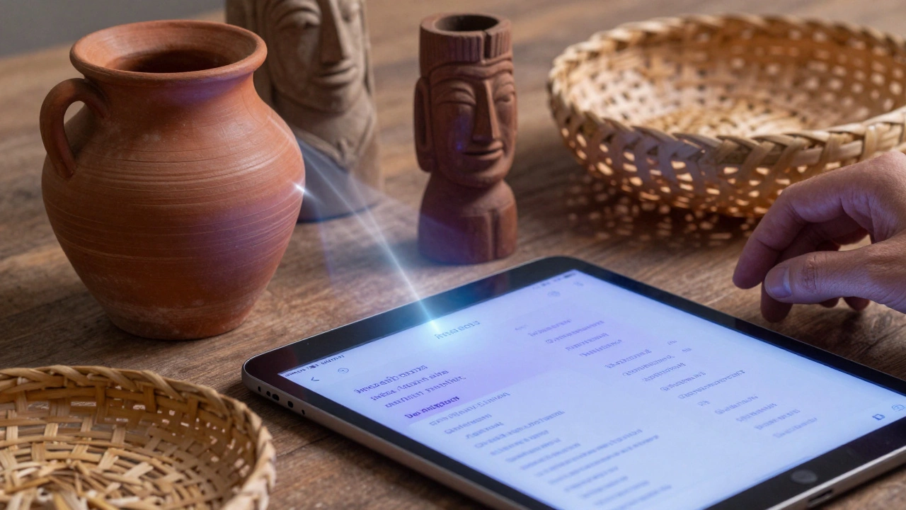 Cultural artifacts alongside digital preservation technology