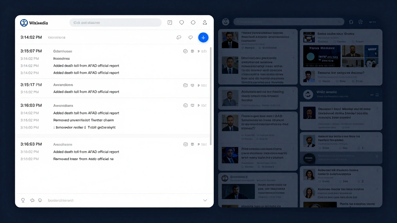 How Wikipedia Handles Time-Stamping and Edit Summaries During Breaking News Events