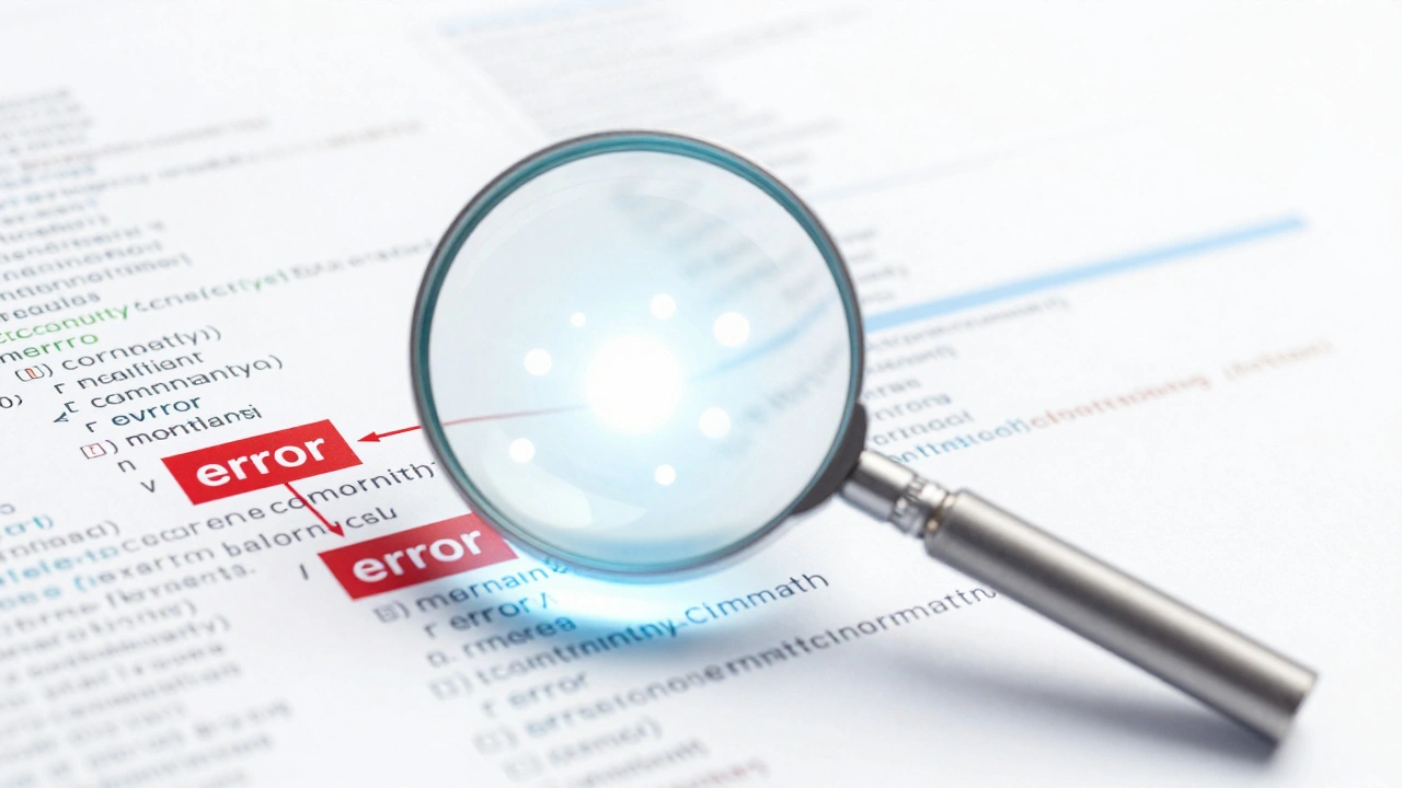 A glowing magnifying glass clearing red error data into white light