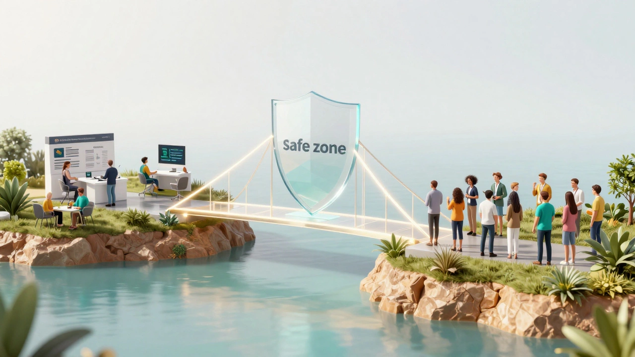 A luminous bridge connecting a technical organization to a community of volunteers.