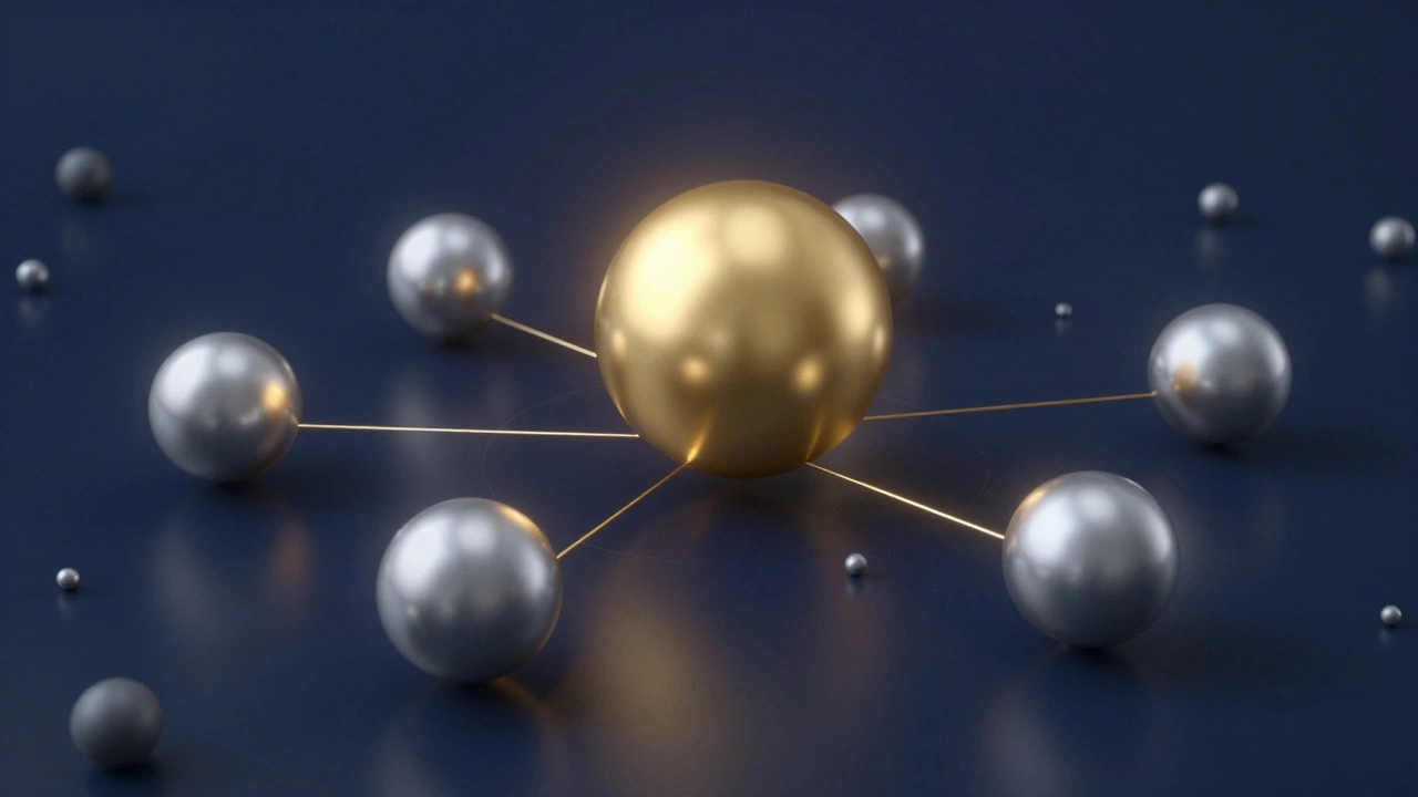 Abstract map of knowledge with spheres of different sizes representing levels of consensus.