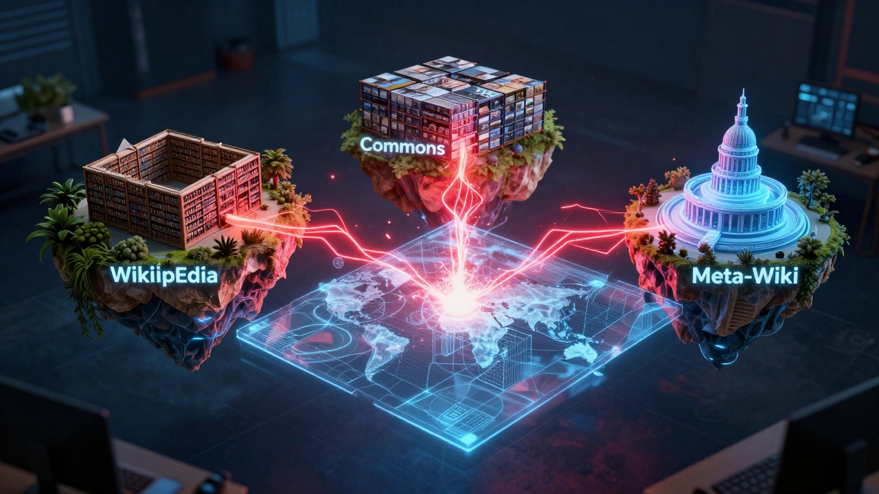 Cross-Wiki Conflict Spillovers: How Disputes Jump Between Meta-Wiki, Commons, and Wikipedia