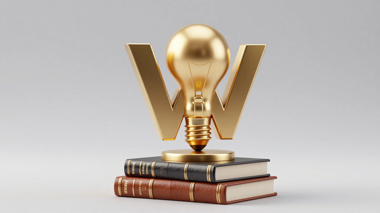Golden lightbulb trophy on a stack of books representing an editing achievement.