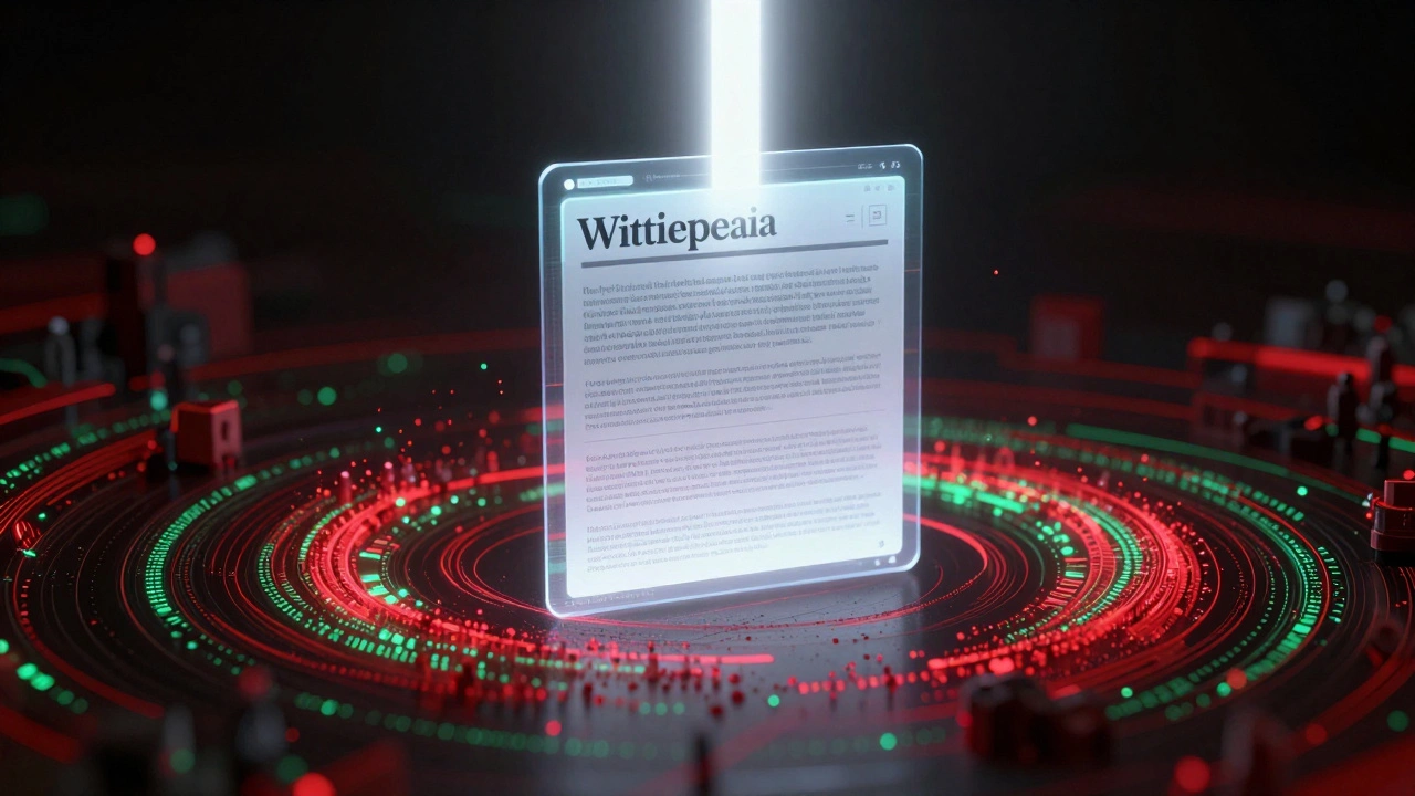 Holographic information page being stabilized amidst swirling digital chaos