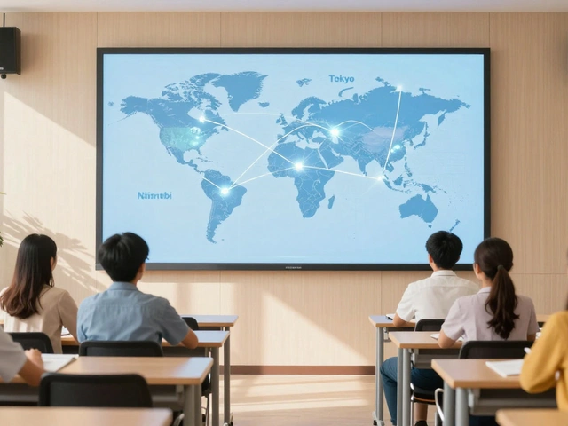 How Global Classrooms Collaborate Across Different Wikipedias