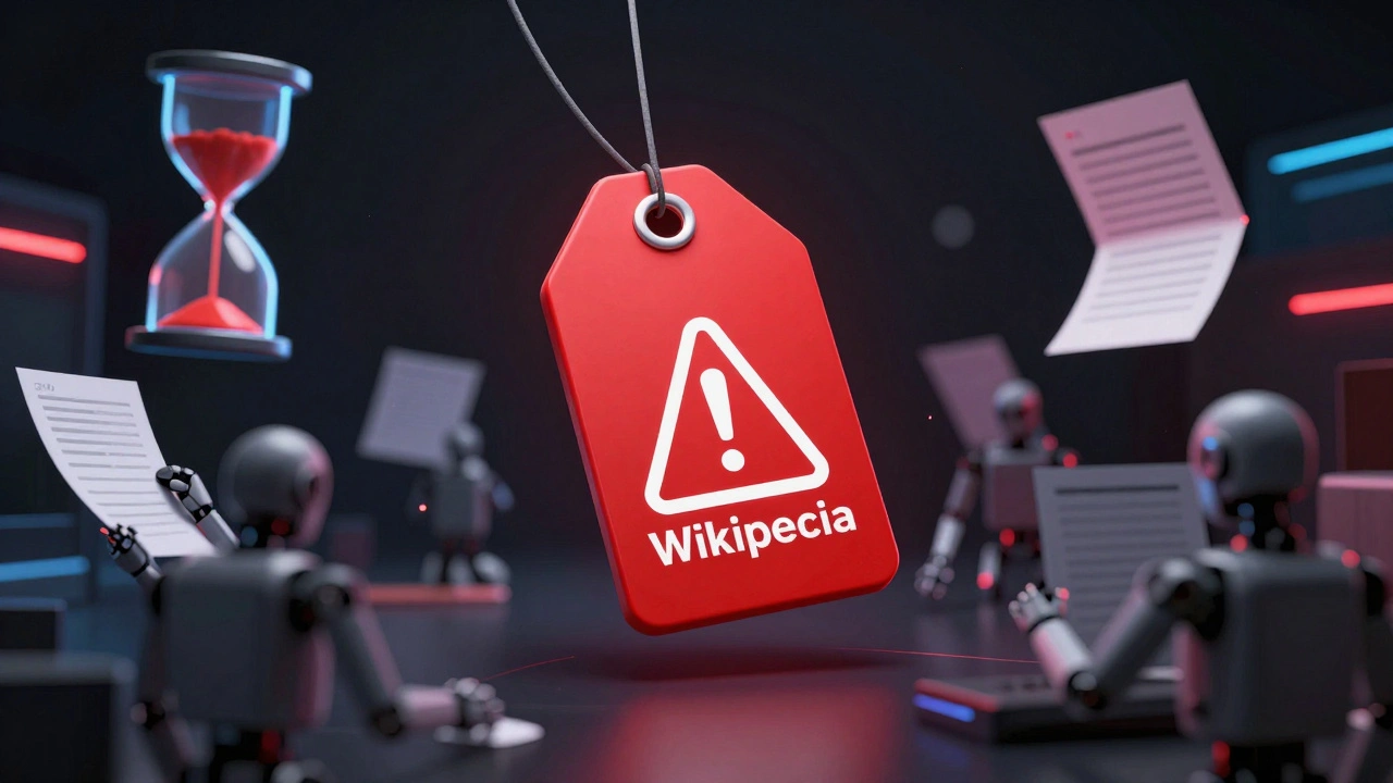Abstract concept of rapid automated Wikipedia deletion process