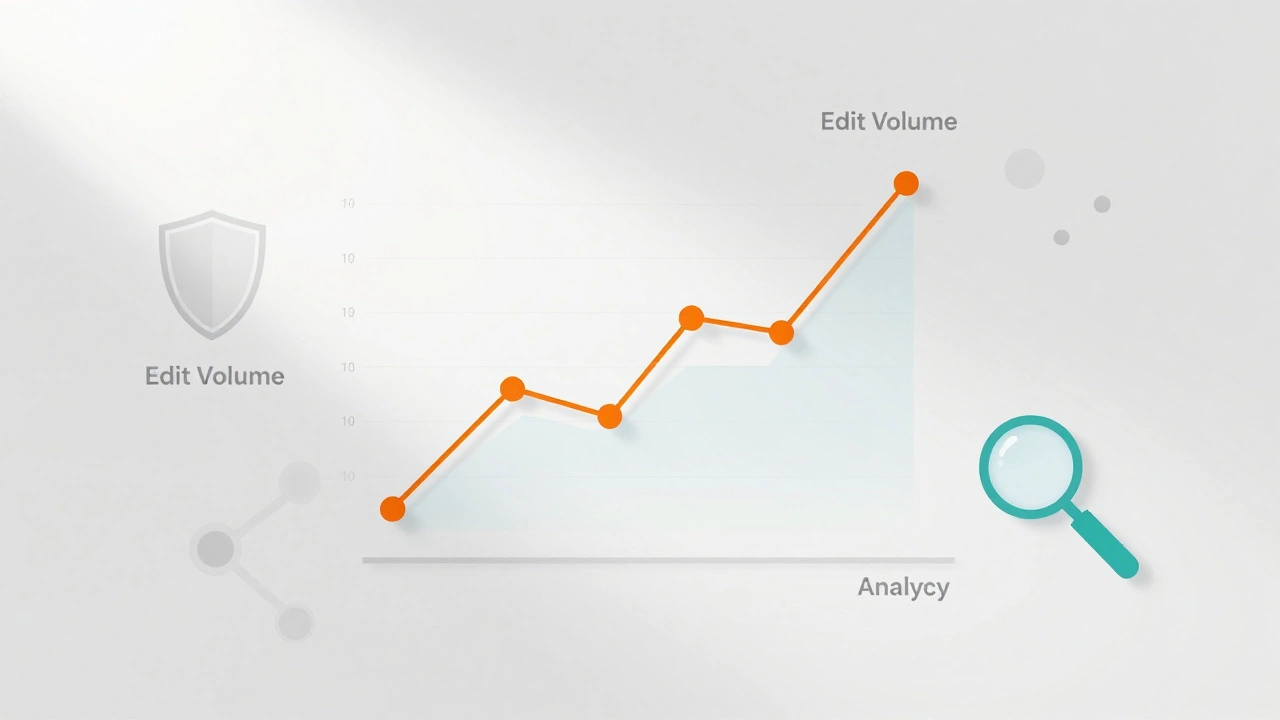 Abstract data visualization charts showing community analytics trends
