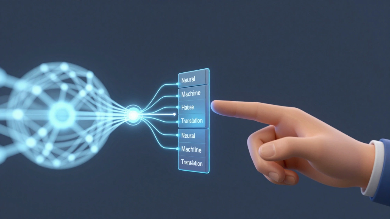 Abstract visualization of AI translation guided by human oversight