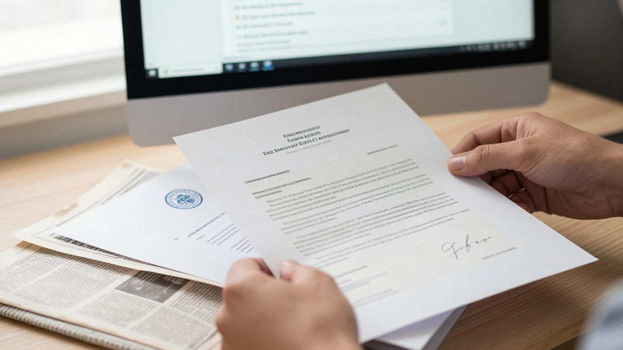 Close-up of official documents and transcripts used for verifying facts.
