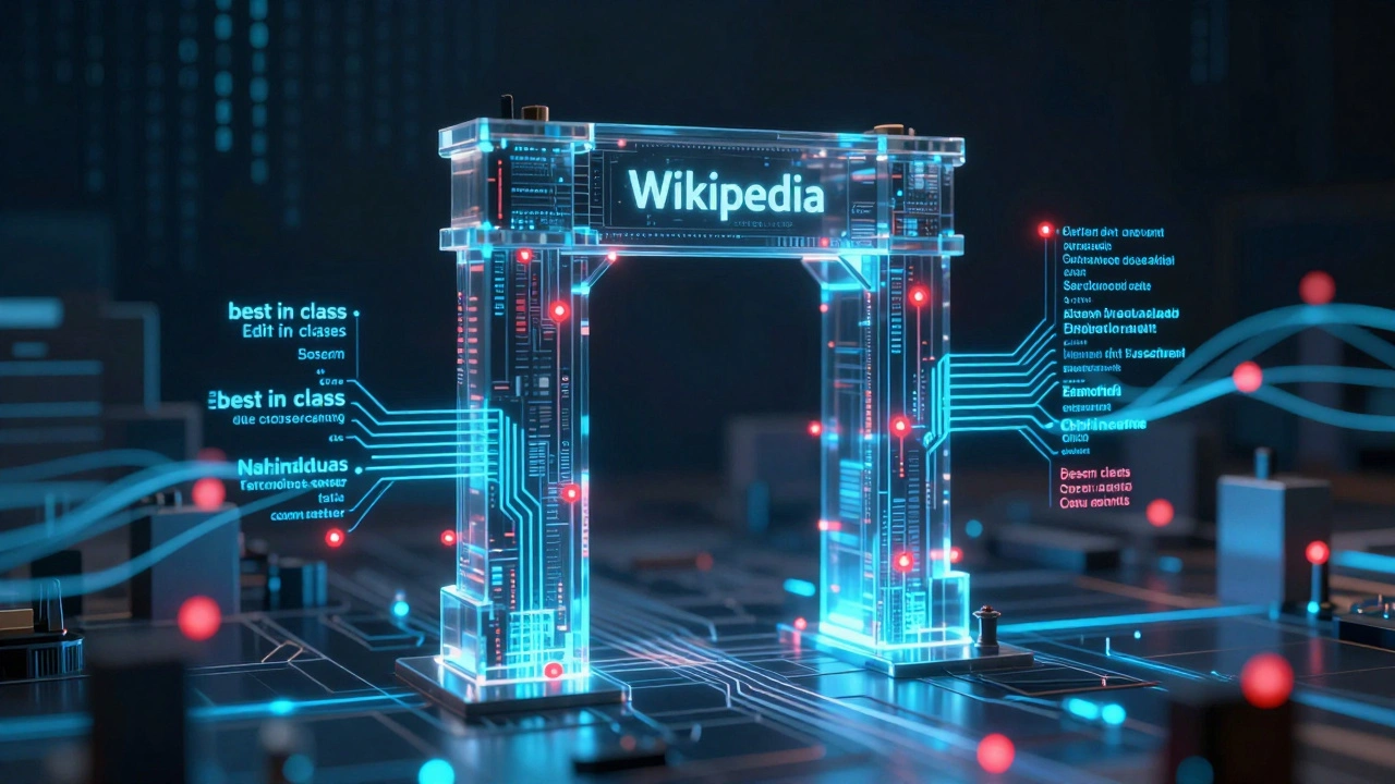 Digital visualization of Wikipedia's edit filter scanning for biased content
