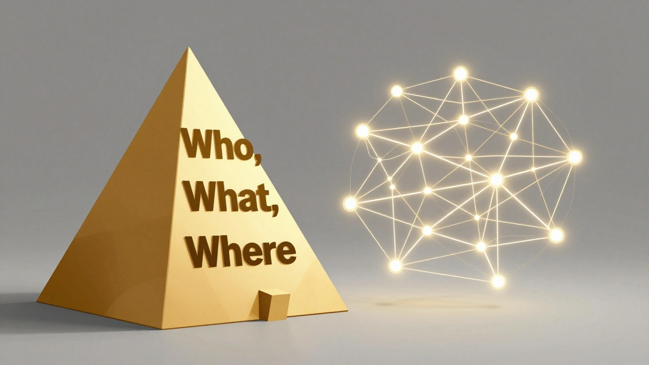 Golden pyramid vs interconnected knowledge web