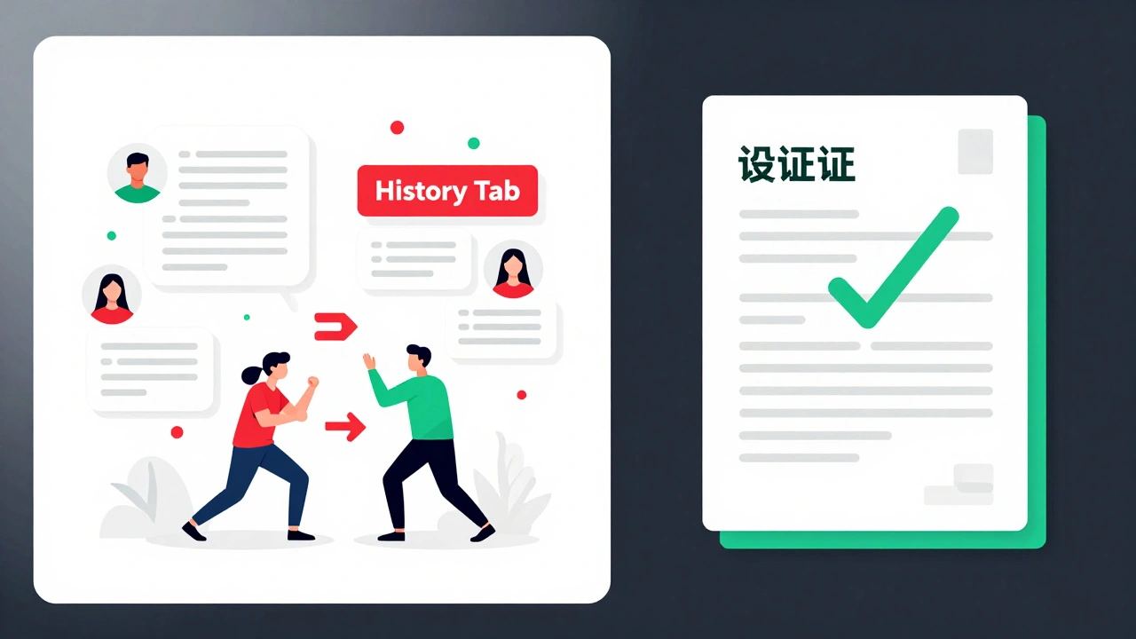 Illustration of edit wars and history tab analysis