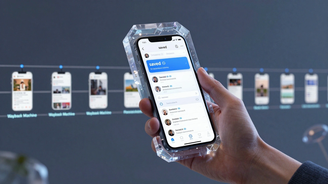 Smartphone post preserved in a digital time capsule archive