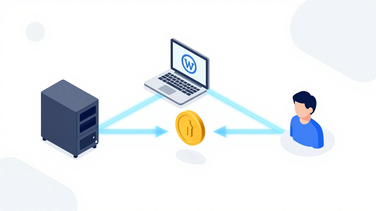 Three-way connection between server, app, and user via token
