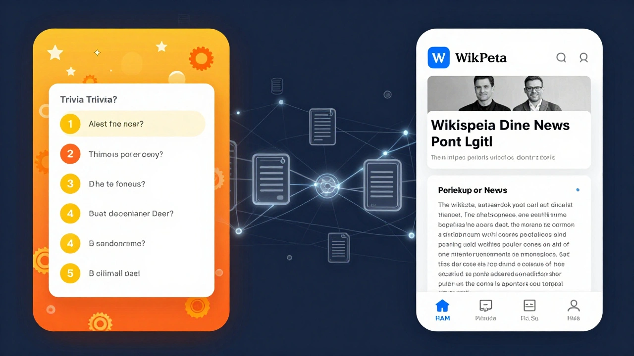Trivia game and news app powered by shared Wikipedia data