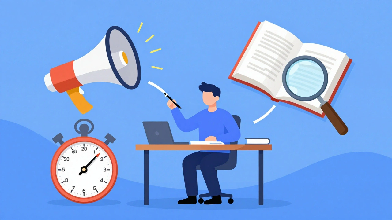 Writer choosing between speed tools and research tools