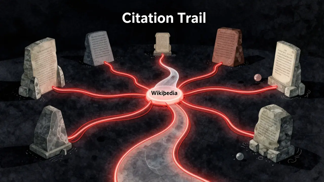 Abstract art showing a path from a digital hub to solid primary sources