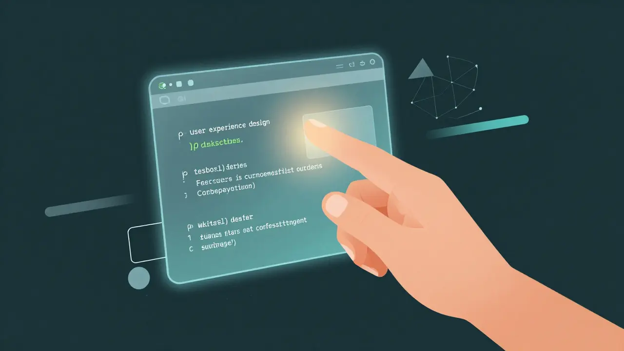 Abstract illustration of a hand interacting with a digital editing interface