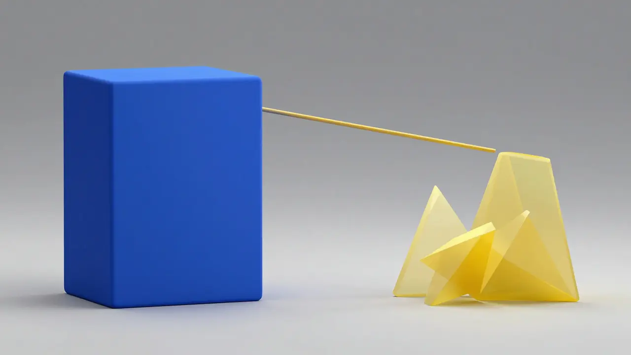 Abstract visual metaphor showing balanced proportions of mainstream and fringe viewpoints