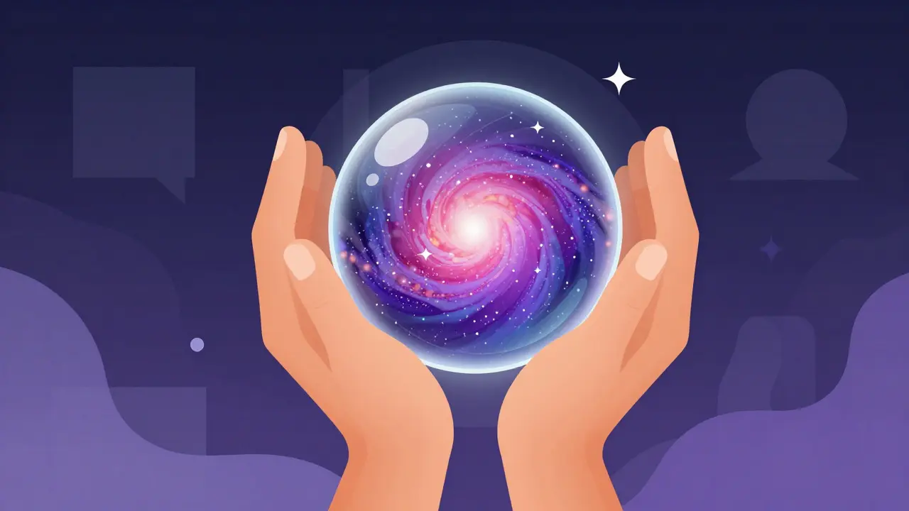 Conceptual art of hands holding a glass sphere, symbolizing balanced community governance