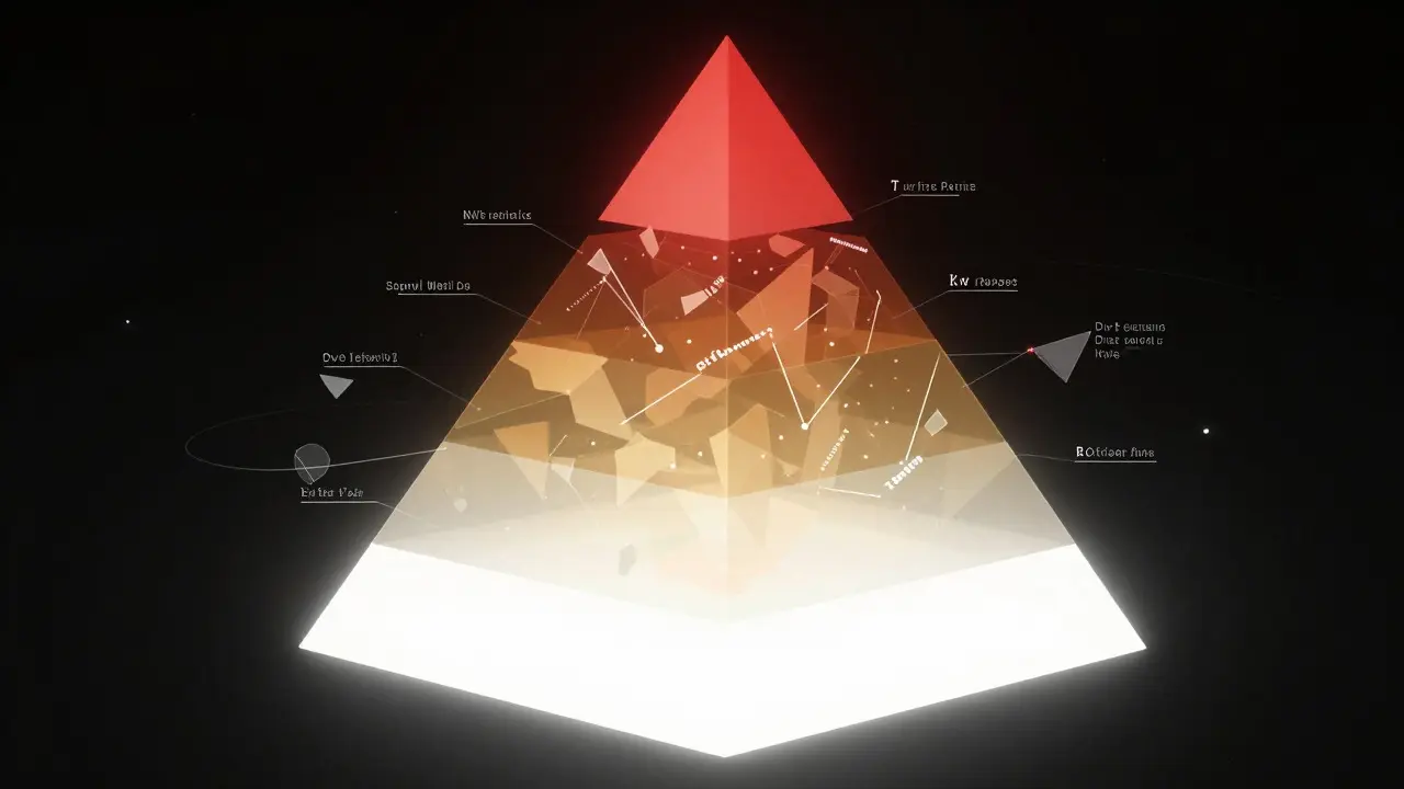 Conceptual pyramid illustrating the hierarchy of scientific source reliability