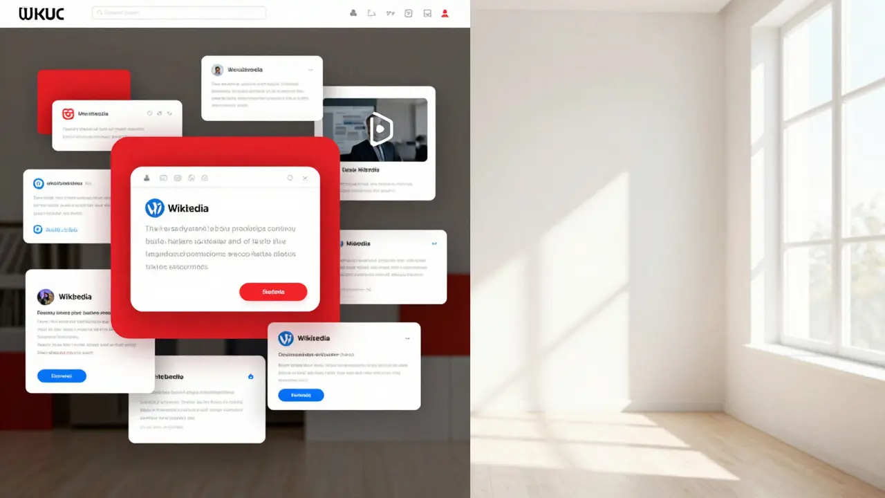 Split screen comparing a cluttered ad-filled interface with a clean, minimal one