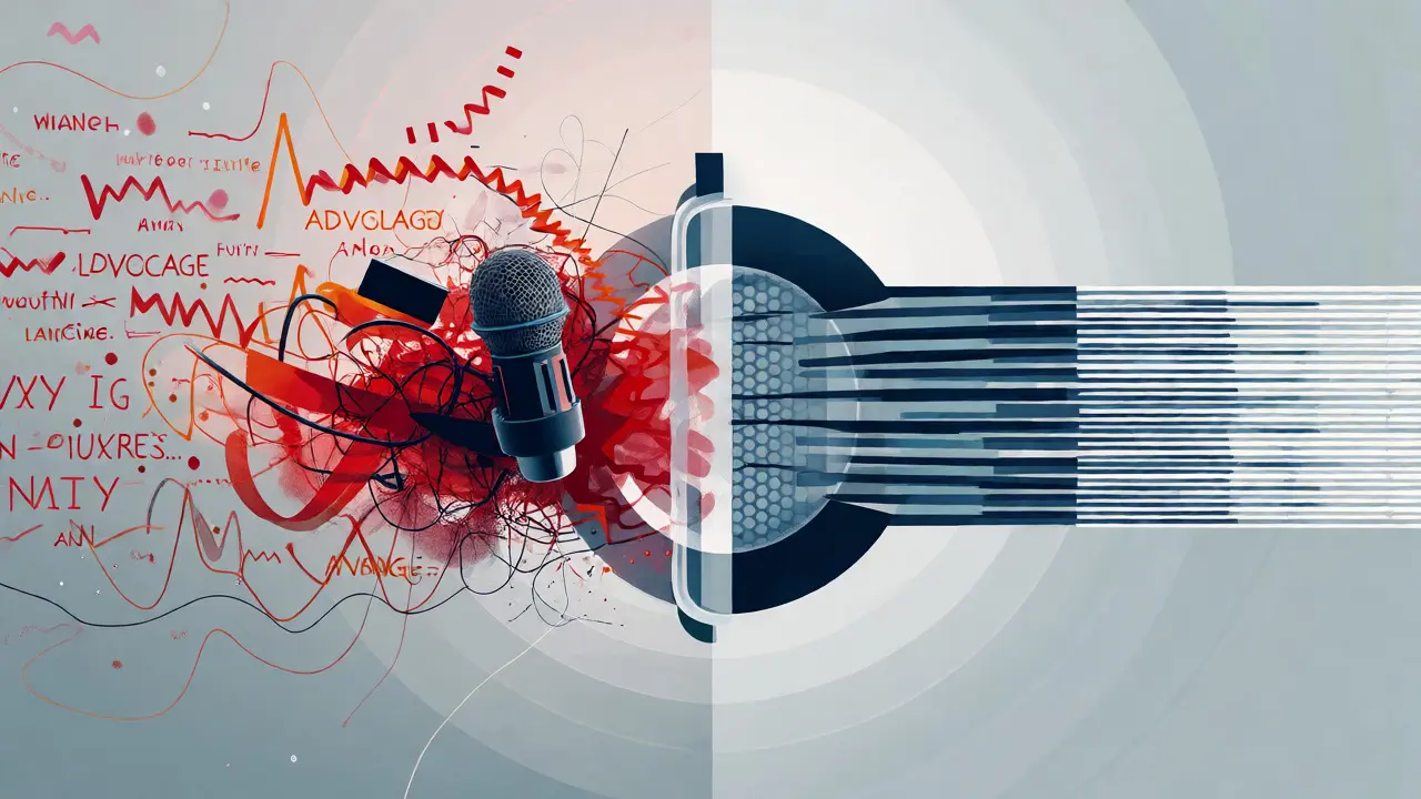 Conceptual art showing biased chaos filtered into neutral order