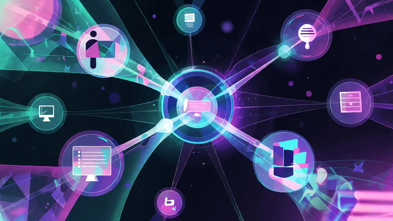 Conceptual visualization of interconnected open peer review platforms